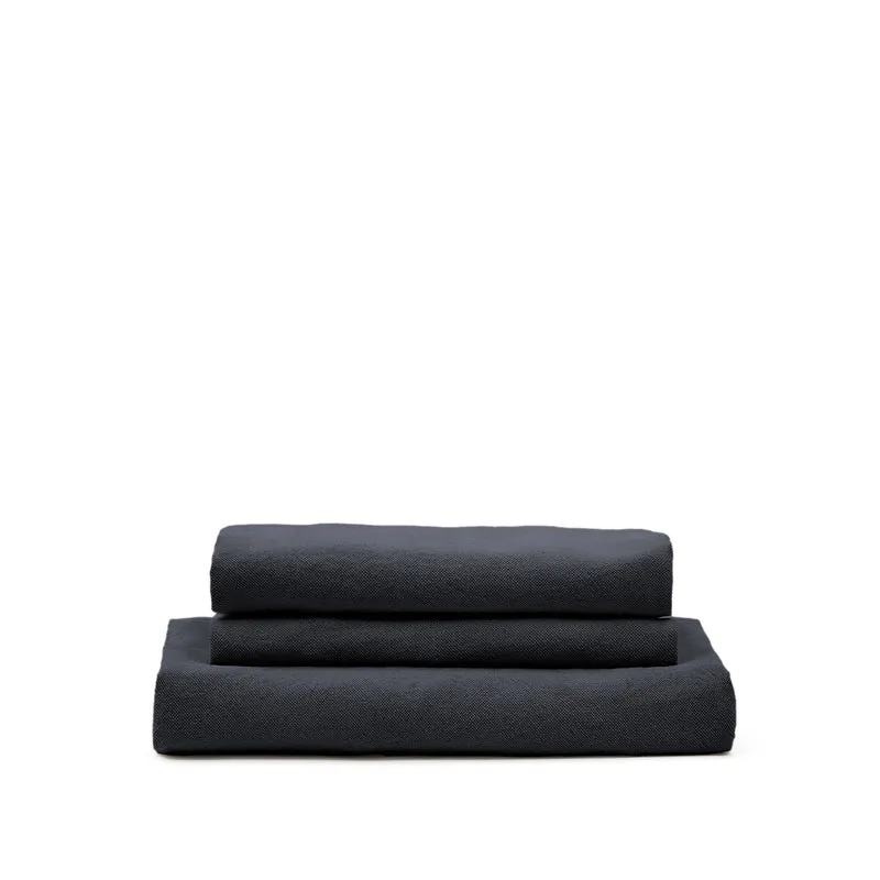 Nora armchair cover in anthracite grey linen and cotton 140cm