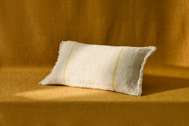 Lidore cushion cover in beige with yellow 30 x 50cm