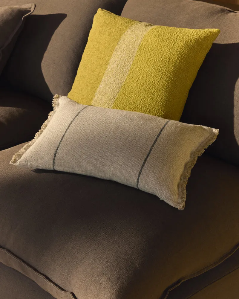 Lidore cushion cover in beige with green 30 x 50cm