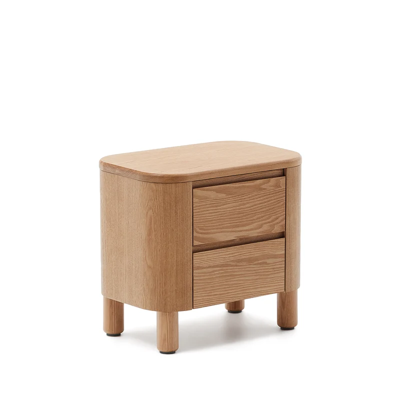 Salaya bedside table in ash plywood FSC Mix Credit, 55 cm x 50 cm