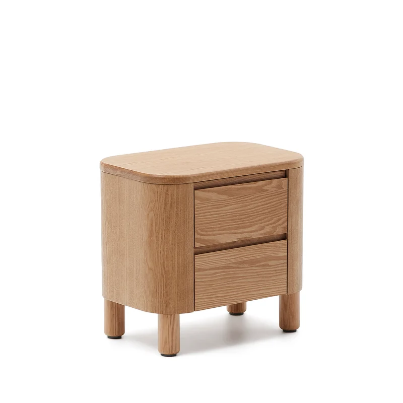 Salaya bedside table in ash plywood FSC Mix Credit, 55 cm x 50 cm