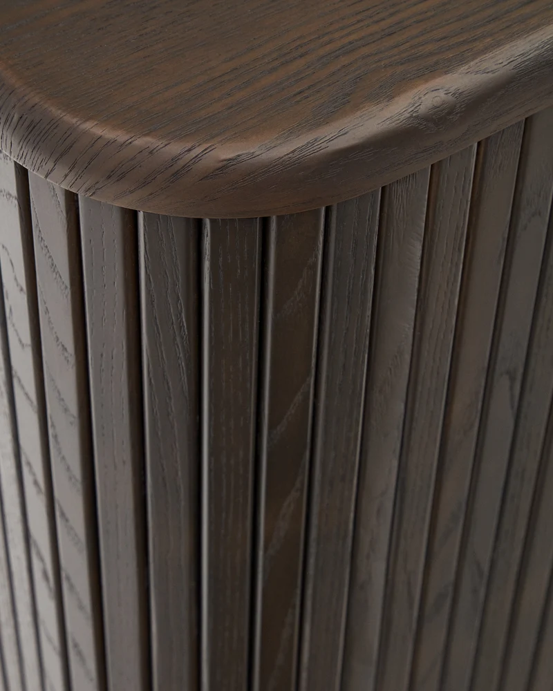 Mailen 2 door sideboard in ash veneer with a dark finish 180 x 75 cm
