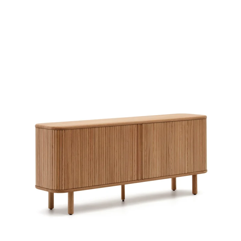 Mailen 2 door sideboard in ash veneer with a natural finish 180 x 75 cm