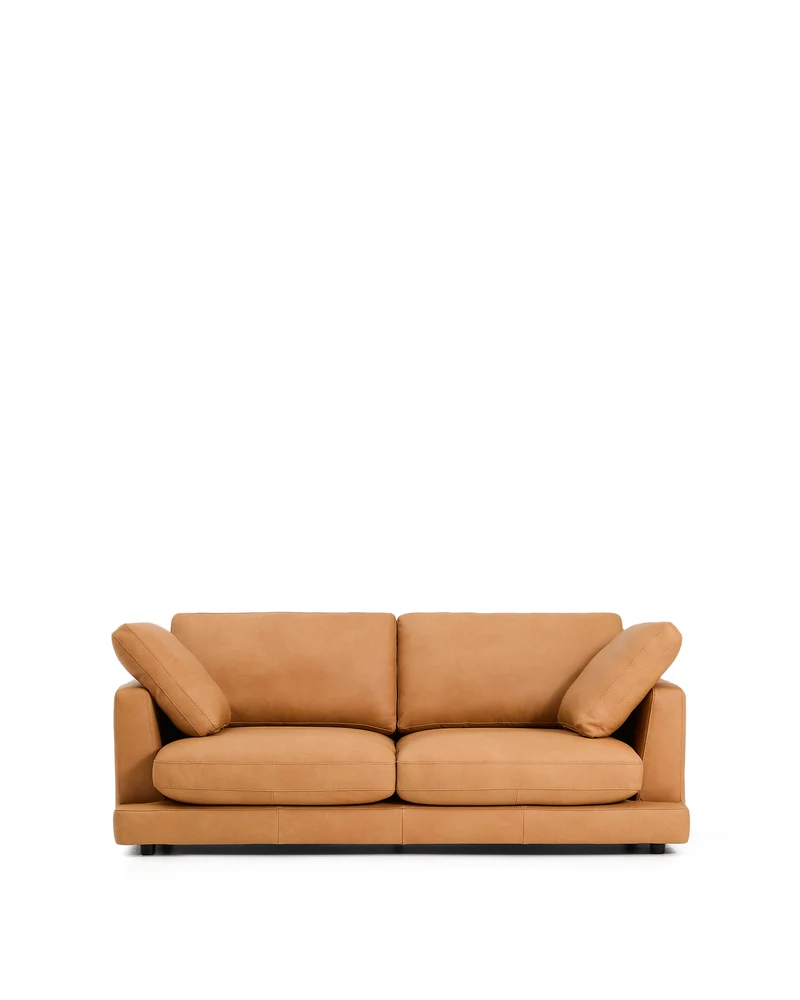 Gala 3-Seater - Brown Leather