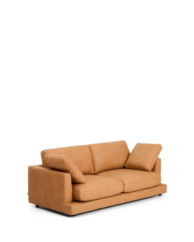 Gala 3-Seater - Brown Leather