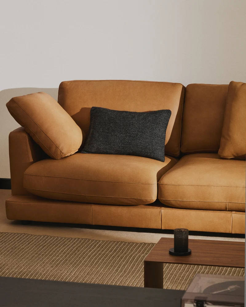 Gala 3-Seater - Brown Leather