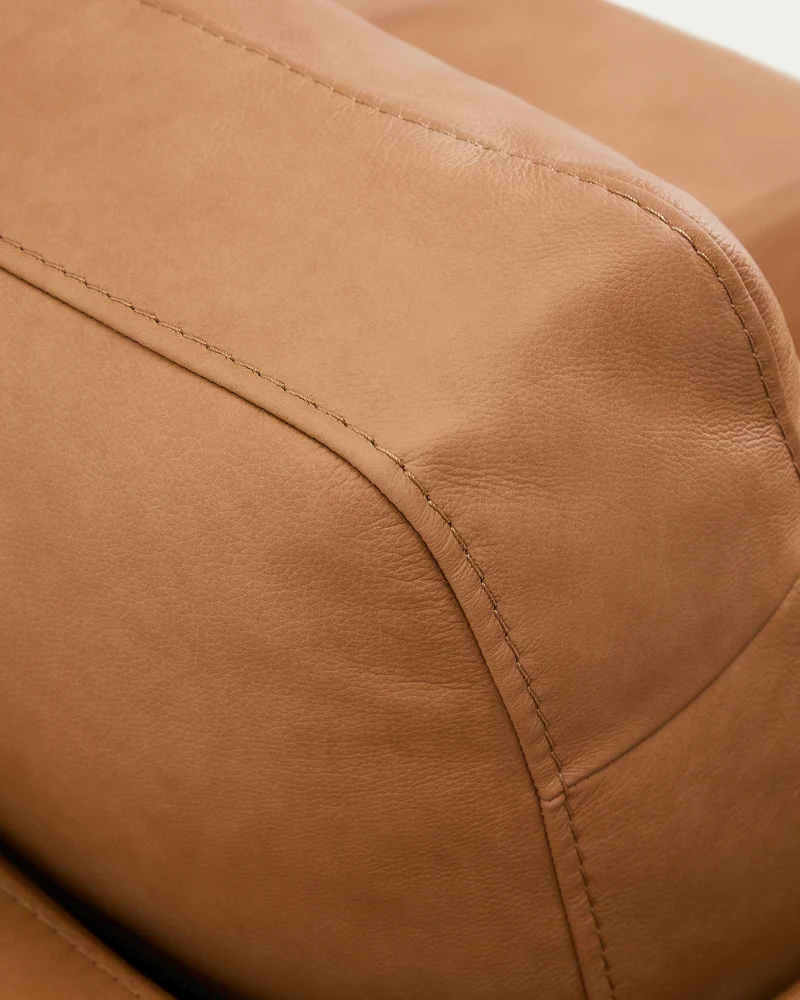 Gala 3-Seater - Brown Leather