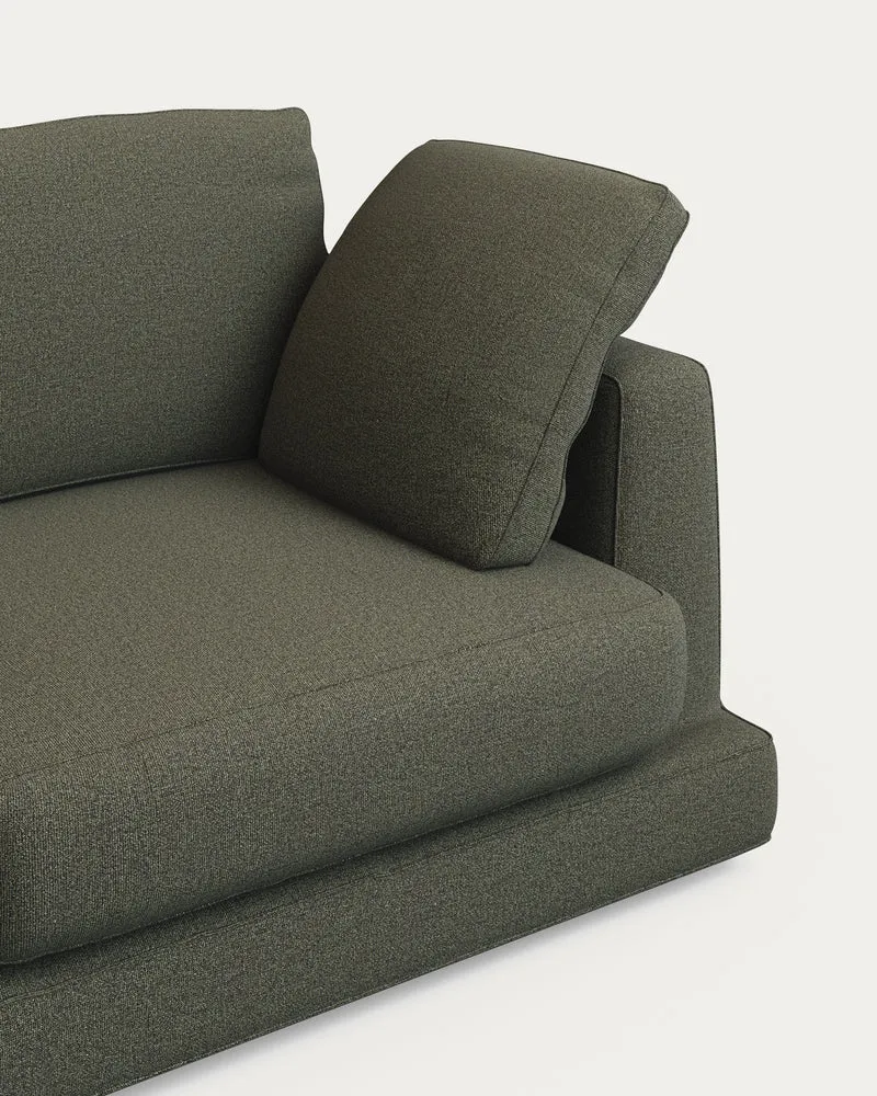 Gala 3-Seater Sofa - Dark Green Chenille