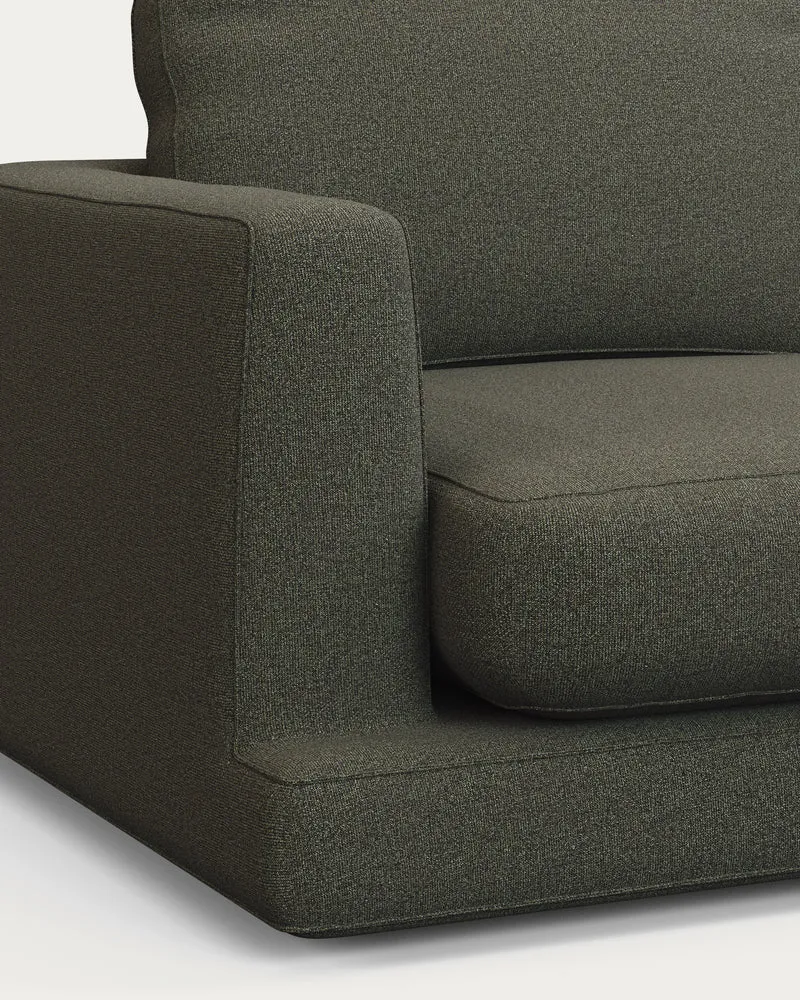 Gala 3-Seater Sofa - Dark Green Chenille