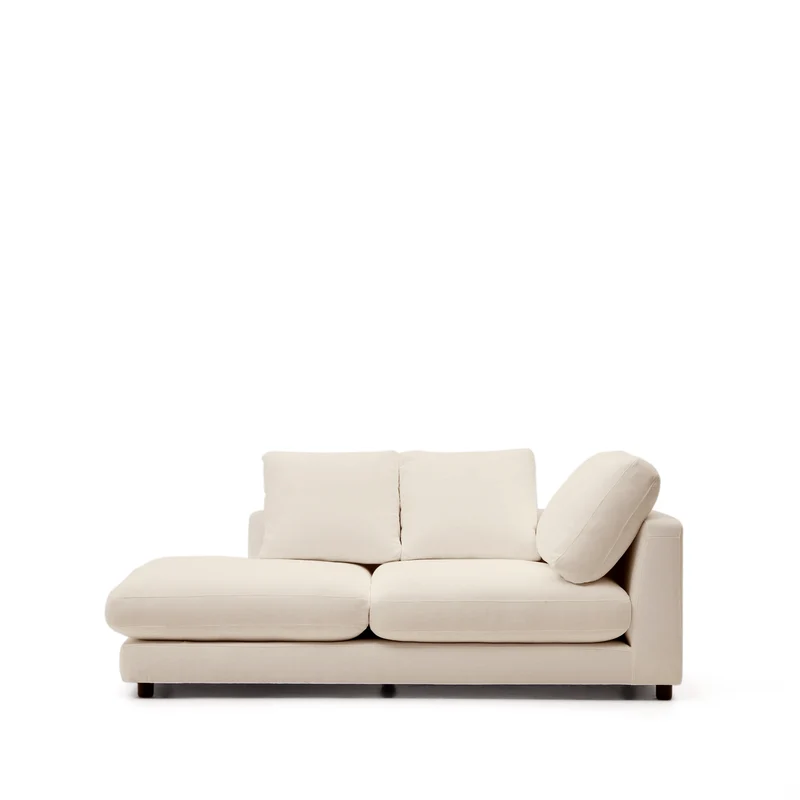 Gala Left Chaise - Beige Chenille