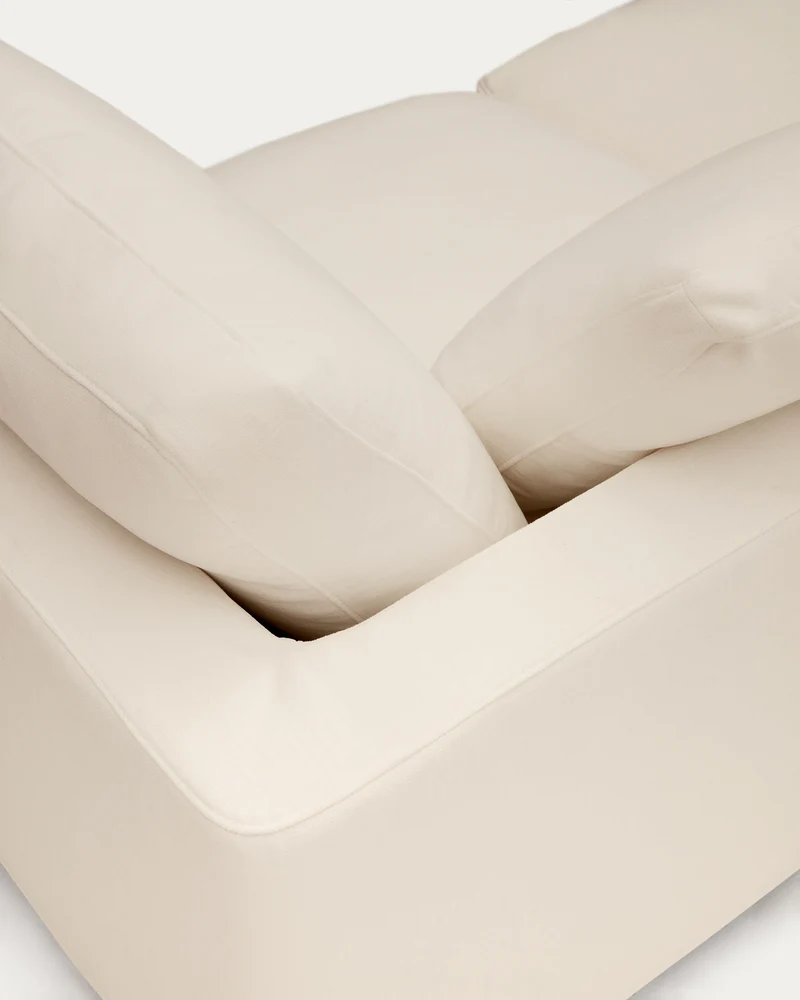 Gala Left Chaise - Beige Chenille