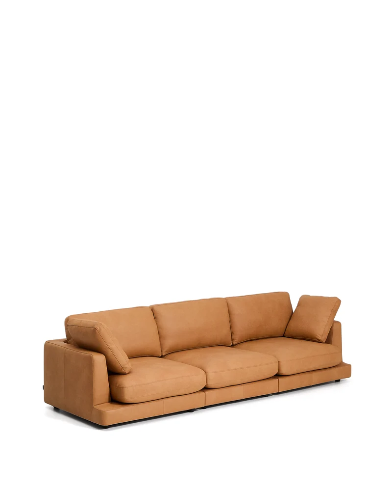 Gala 4-seater - Brown Leather