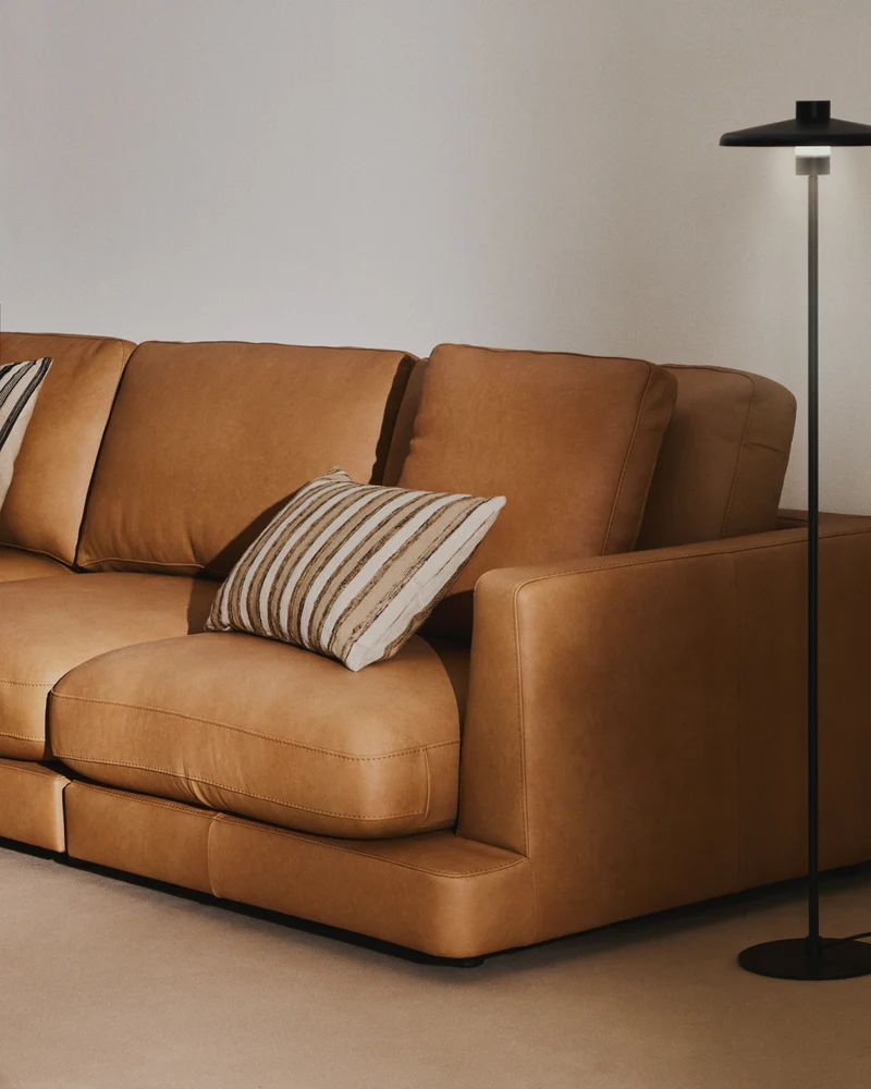 Gala 4-seater - Brown Leather