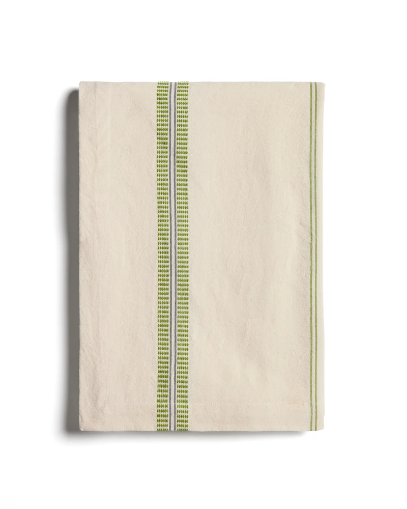 Todila green striped tablecloth 170 x 170cm