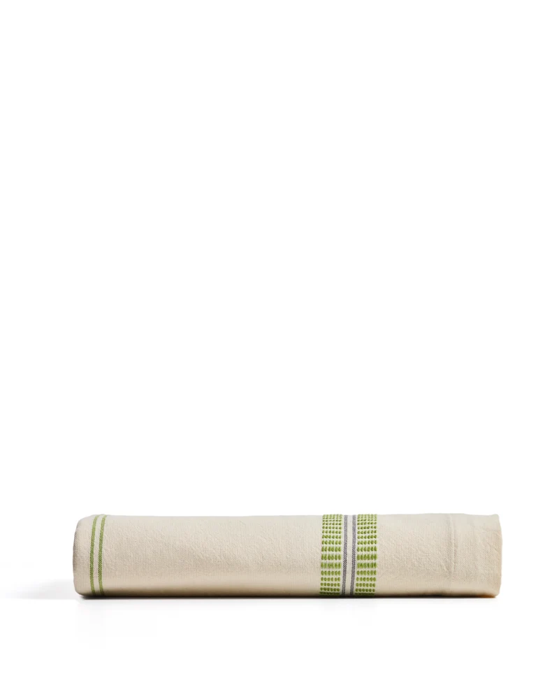 Todila green striped tablecloth 170 x 170cm