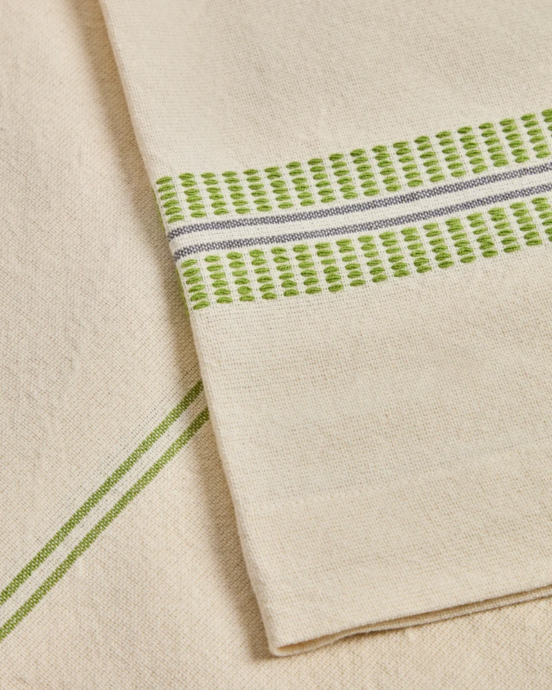 Todila green striped tablecloth 170 x 170cm