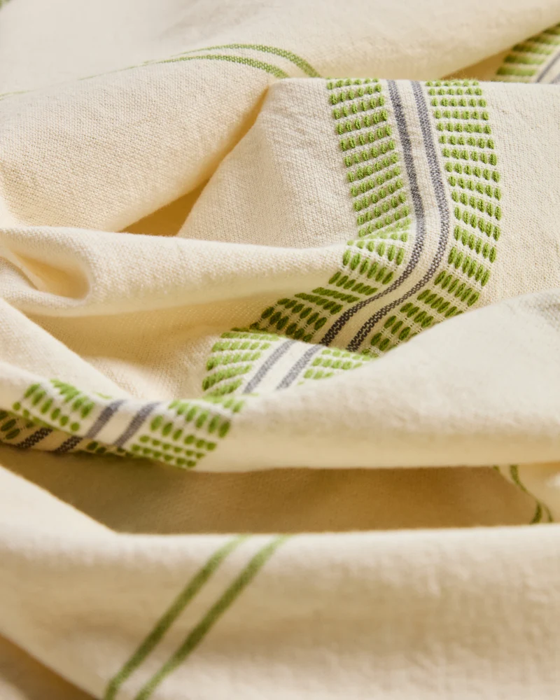 Todila green striped tablecloth 170 x 170cm