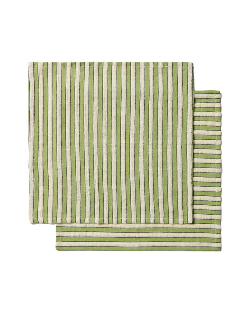 Ulena set of 2 green napkins
