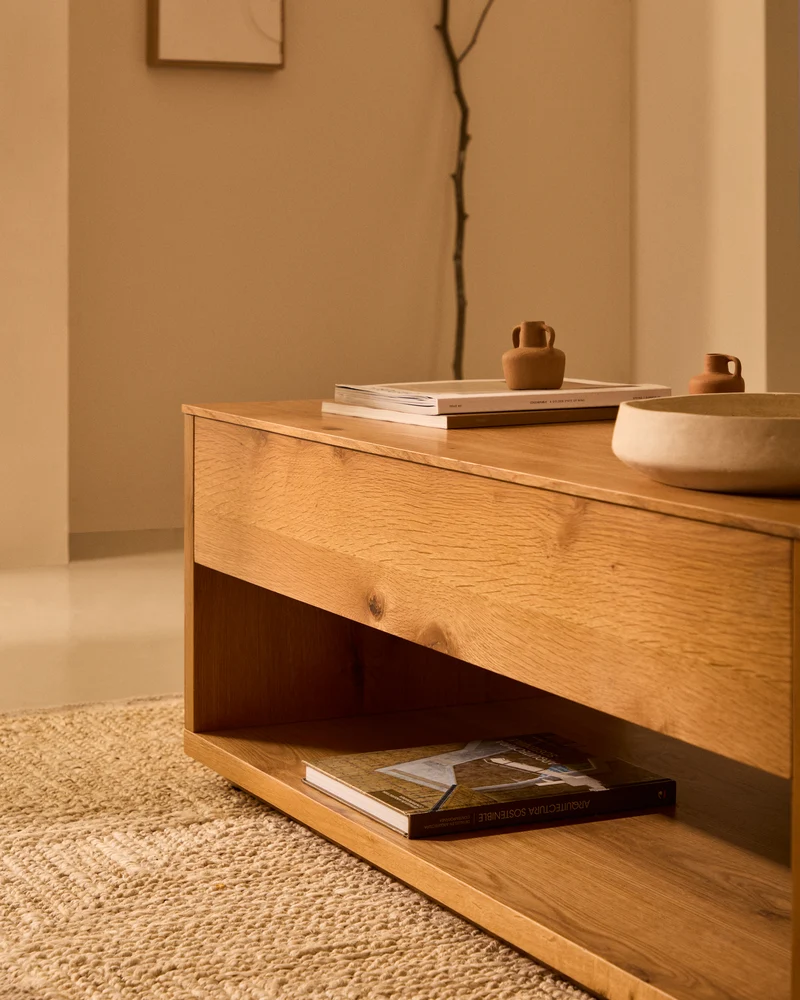 Alguema raisable coffee table