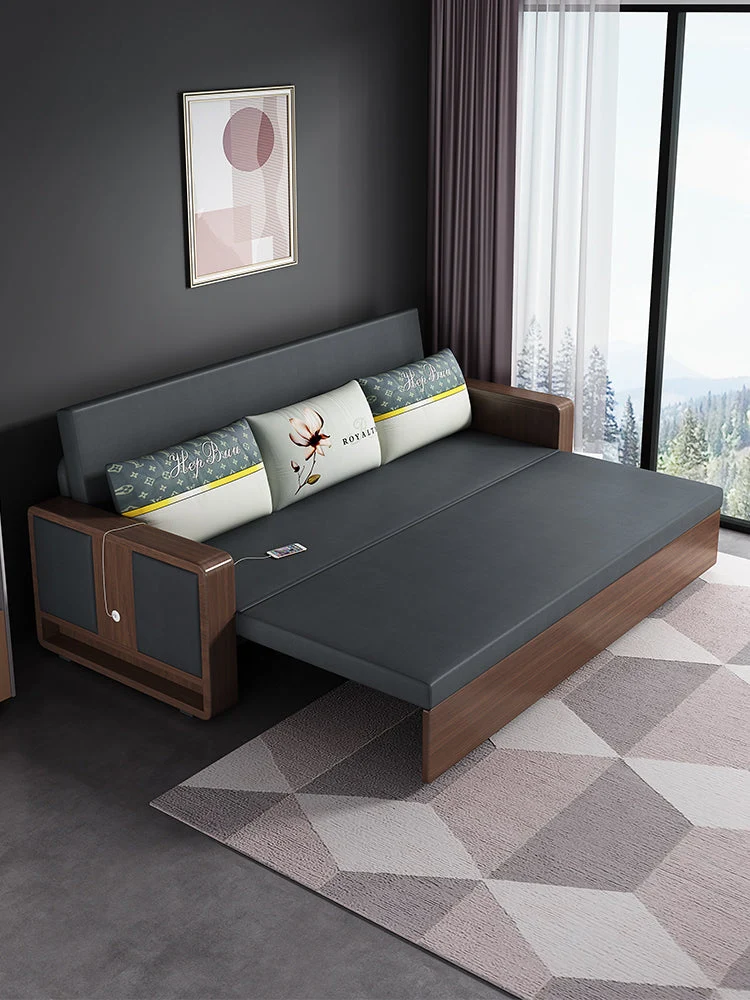 Canapé-lit avec table basse relevable et extensible