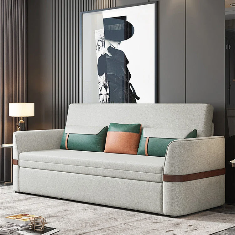 Canapé-lit multifonction avec table basse relevable électrique
