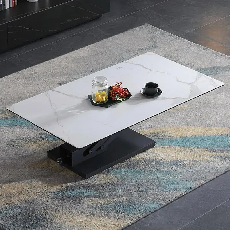 Table basse réglable en hauteur en pierre frittée