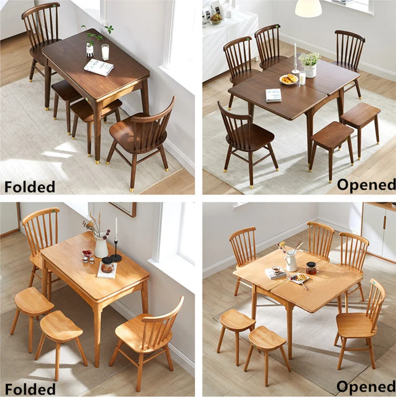 Table de salle à manger extensible à double plateau