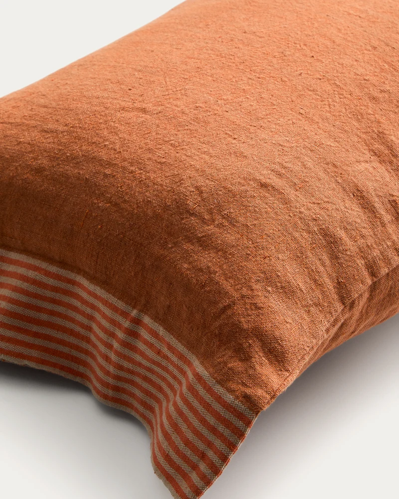 Disea cushion cover with orange striped detail 40 x 60 cm