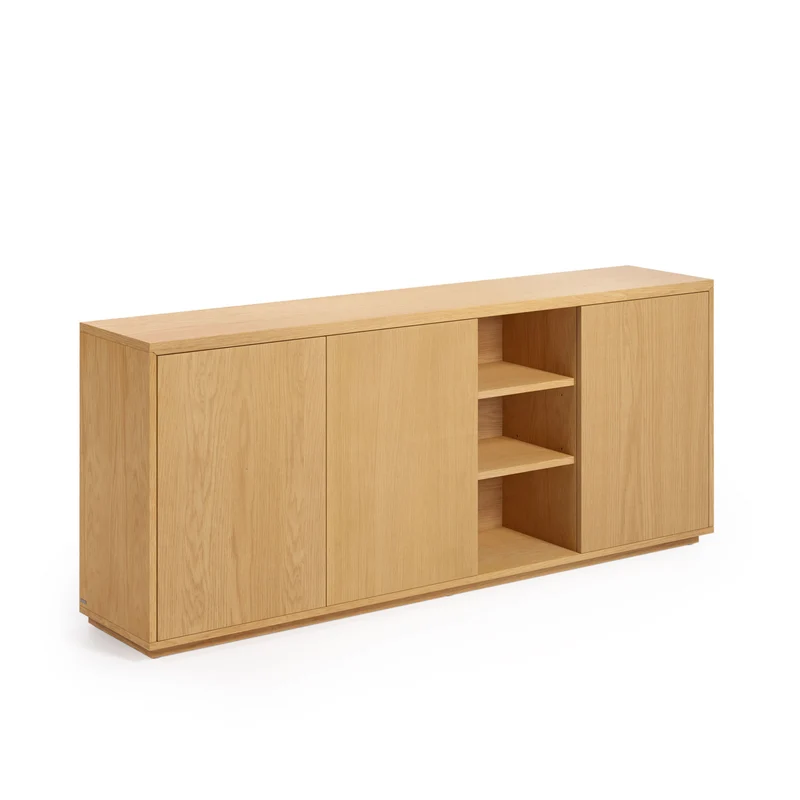 Abilen oak wood veneer 3 door sideboard, 180 x 75 cm FSC 100%