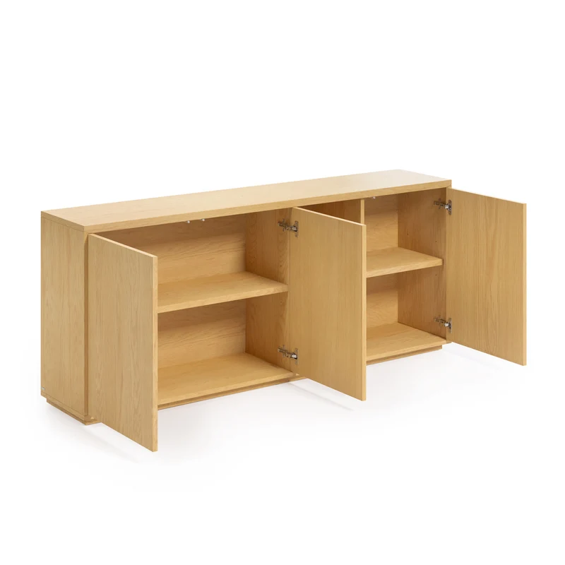 Abilen oak wood veneer 3 door sideboard, 180 x 75 cm FSC 100%