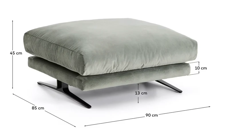 Veliro Footrest - Green Velvet