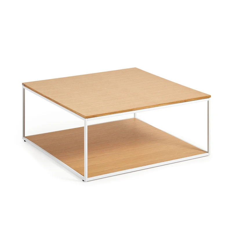 Yoana Square Coffee Table - Oak & White