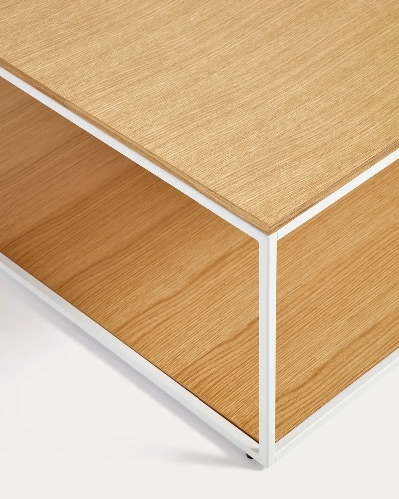 Yoana Square Coffee Table - Oak & White