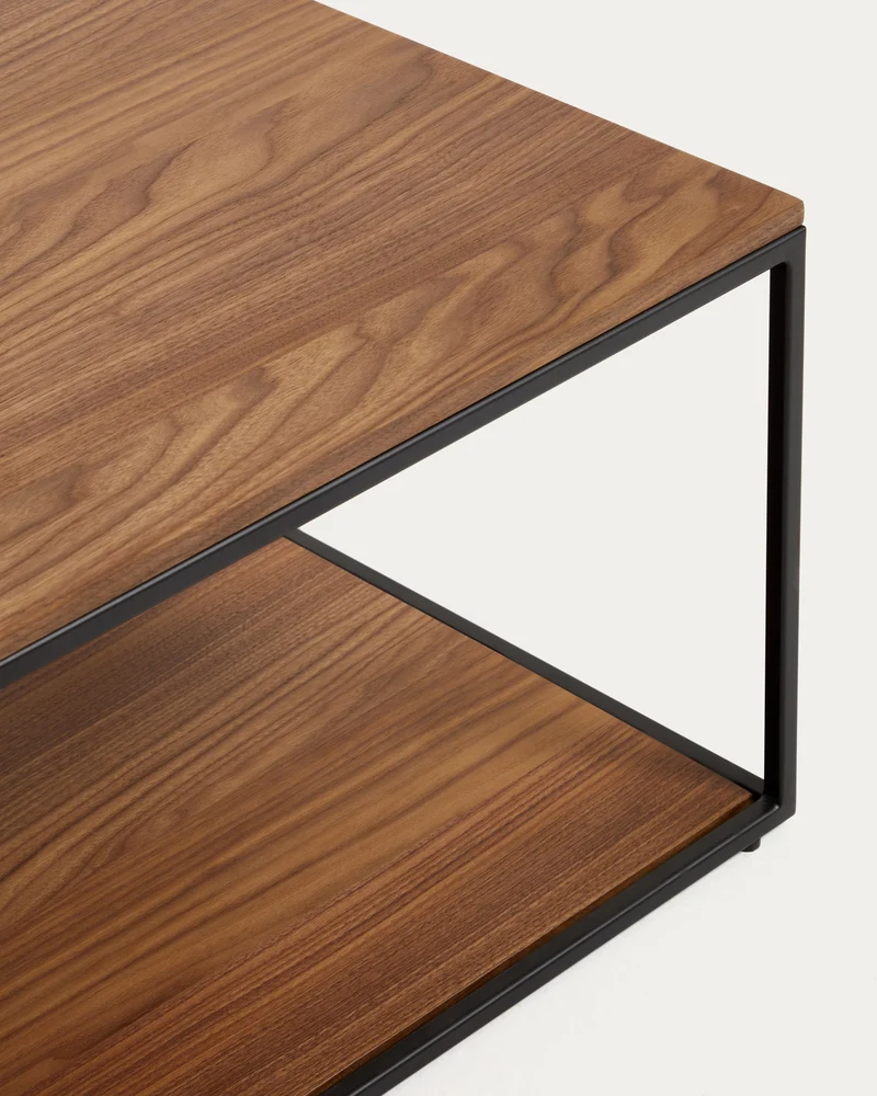 Yoana coffee table - Walnut & Black