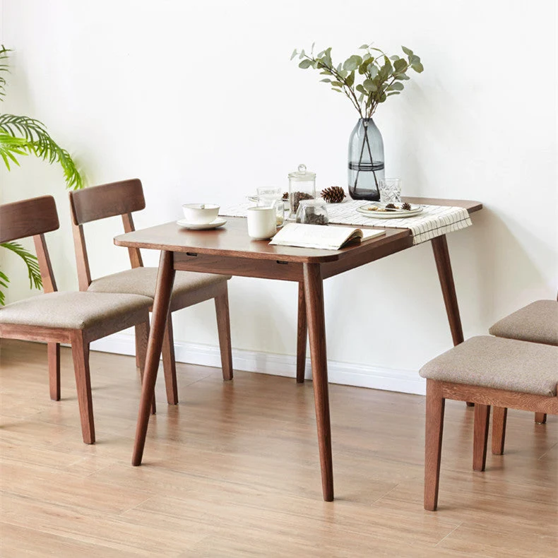 Table de salle à manger rectangulaire extensible en bois massif