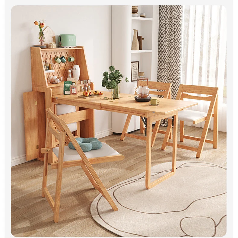 Table de salle à manger pliable et extensible avec panneau perforé