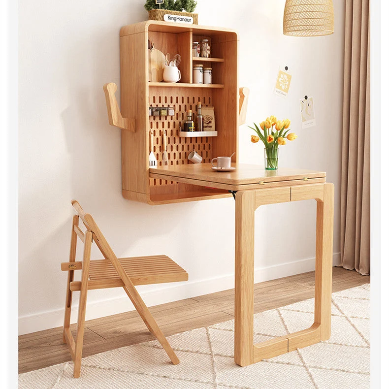 Table convertible murale avec panneau perforé