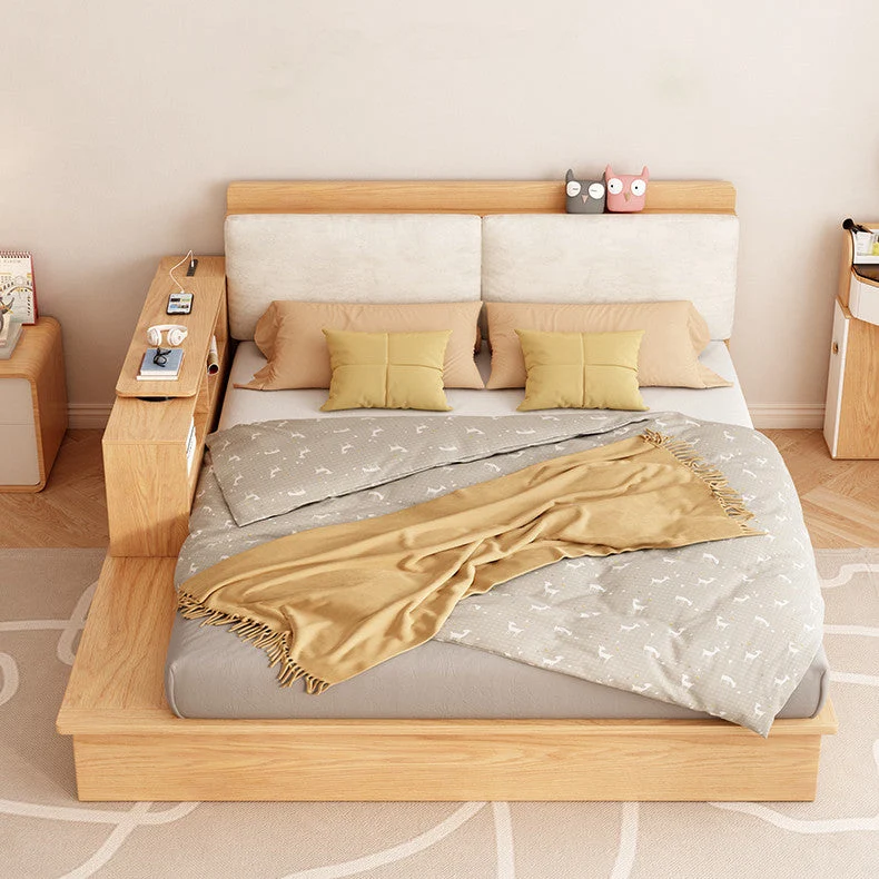 Lit de rangement relevable avec bureau et tiroirs rotatifs