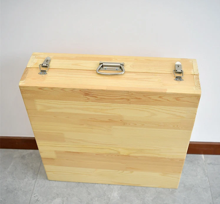 Table pliante en bois massif avec 4 tabourets