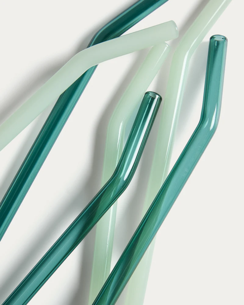 Micla set of 6 glass straws