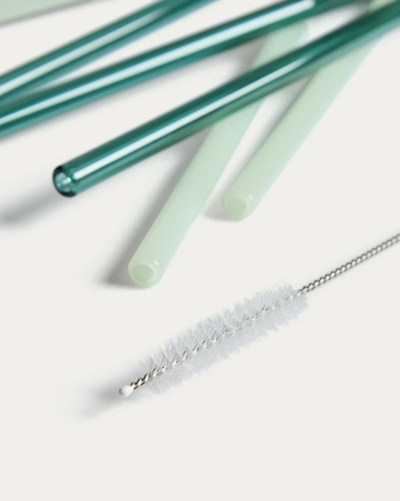 Micla set of 6 glass straws