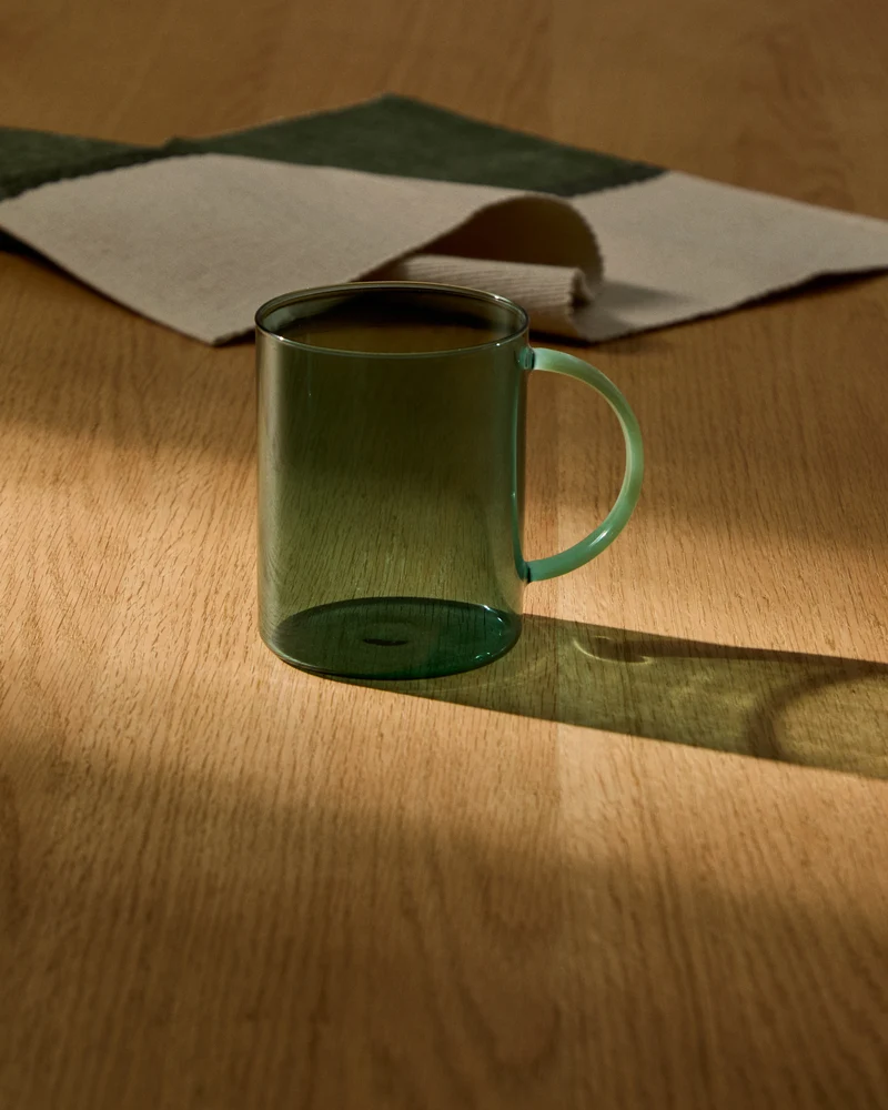 Micla green glass mug