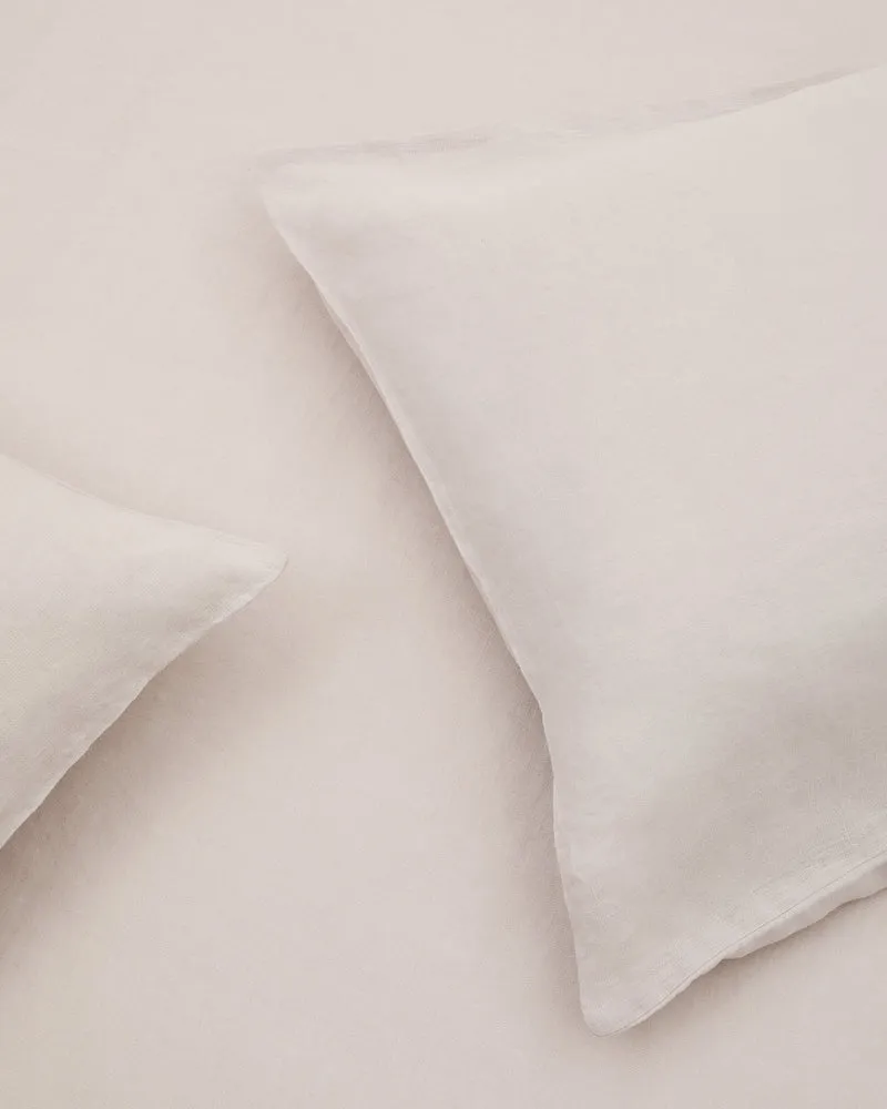 Simmel grey linen blend duvet and pillow cover set for 90 cm bed