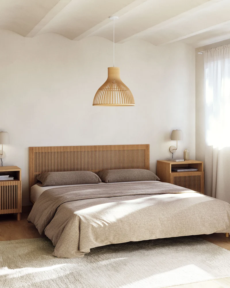 Beyla solid ash wood headboard for a bed up to 180 cm FSC 100%