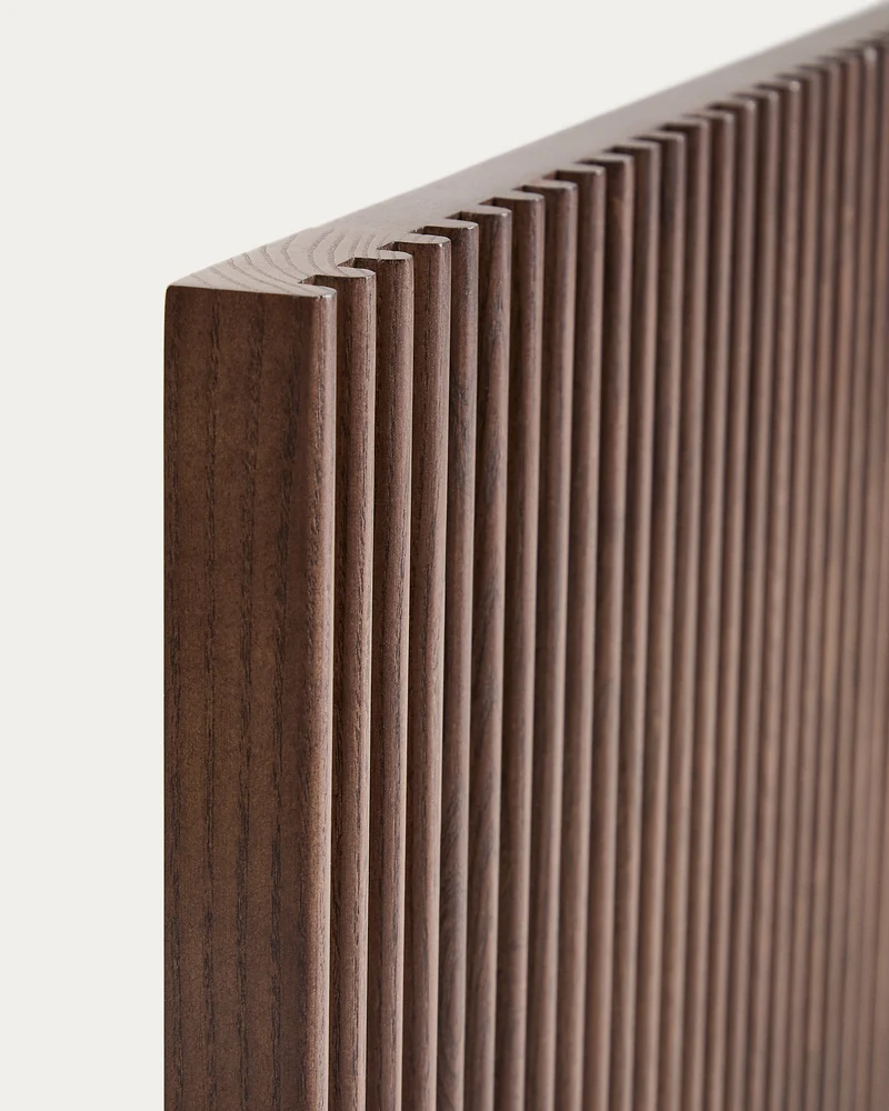 Beyla solid ash wood headboard with walnut finish for a bed up to 180 cm FSC 100%