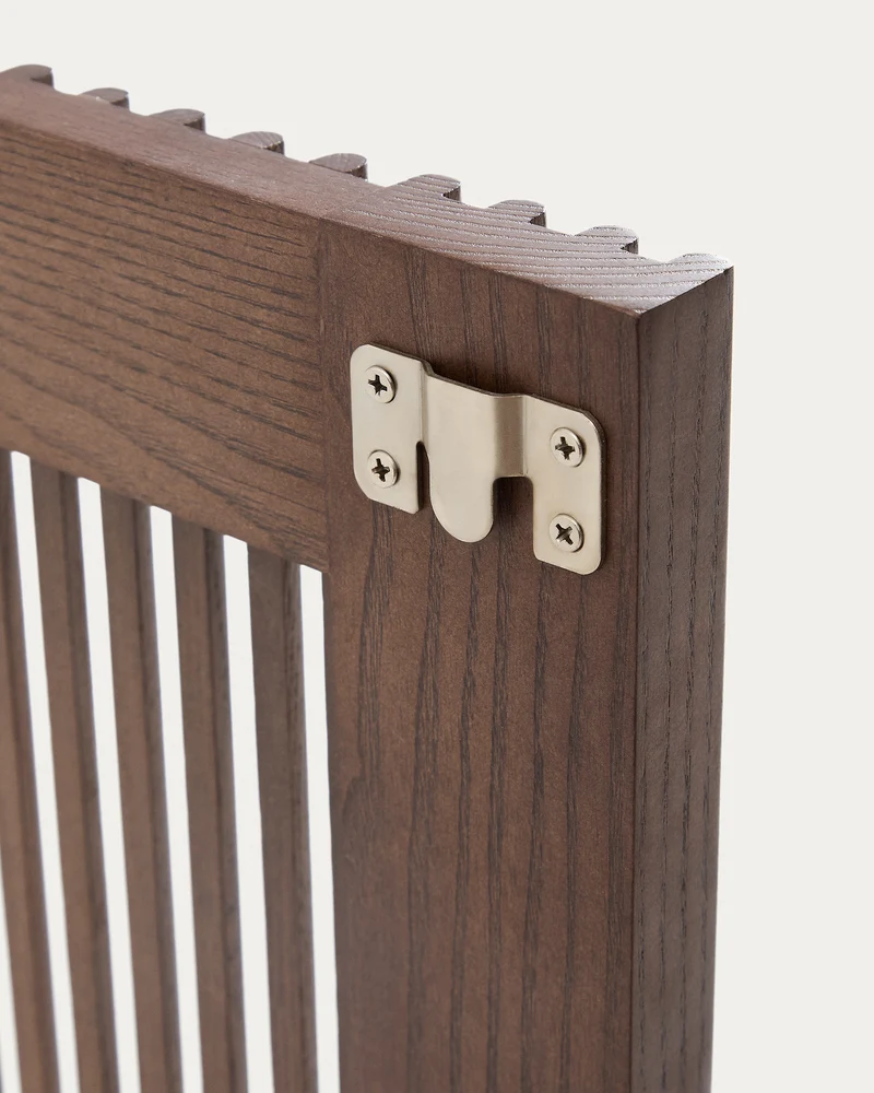 Beyla solid ash wood headboard with walnut finish for a bed up to 180 cm FSC 100%