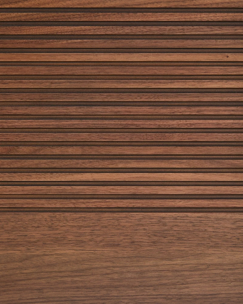 Norlen headboard in walnut veneer with dark finish and LED light for a bed up to 160 cm FSC Mix Credit UK adapter