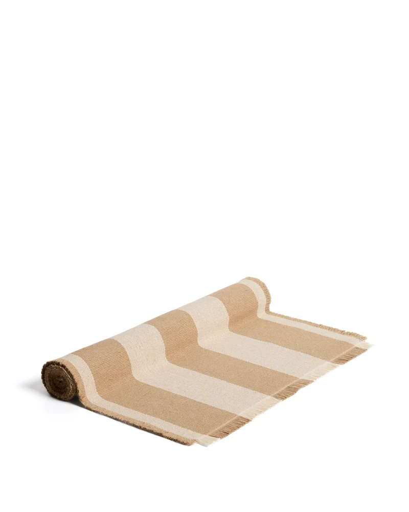 Daltan beige striped table runner