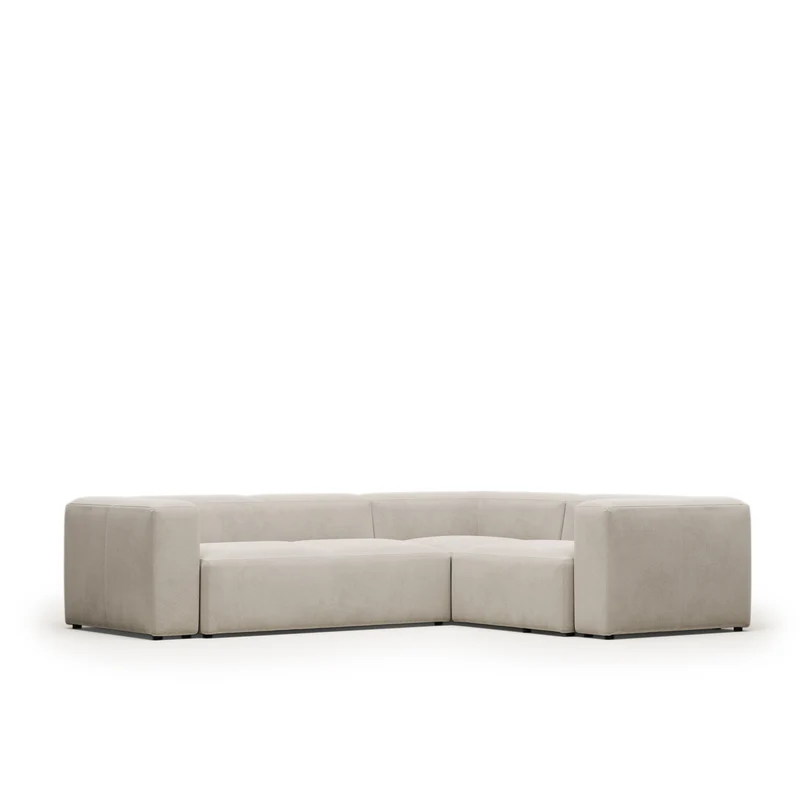 Blok Corner Sofa - Beige Chenille