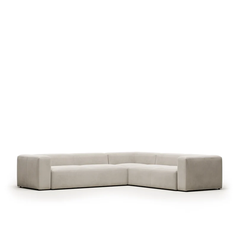 Blok Corner Sofa - Beige Chenille